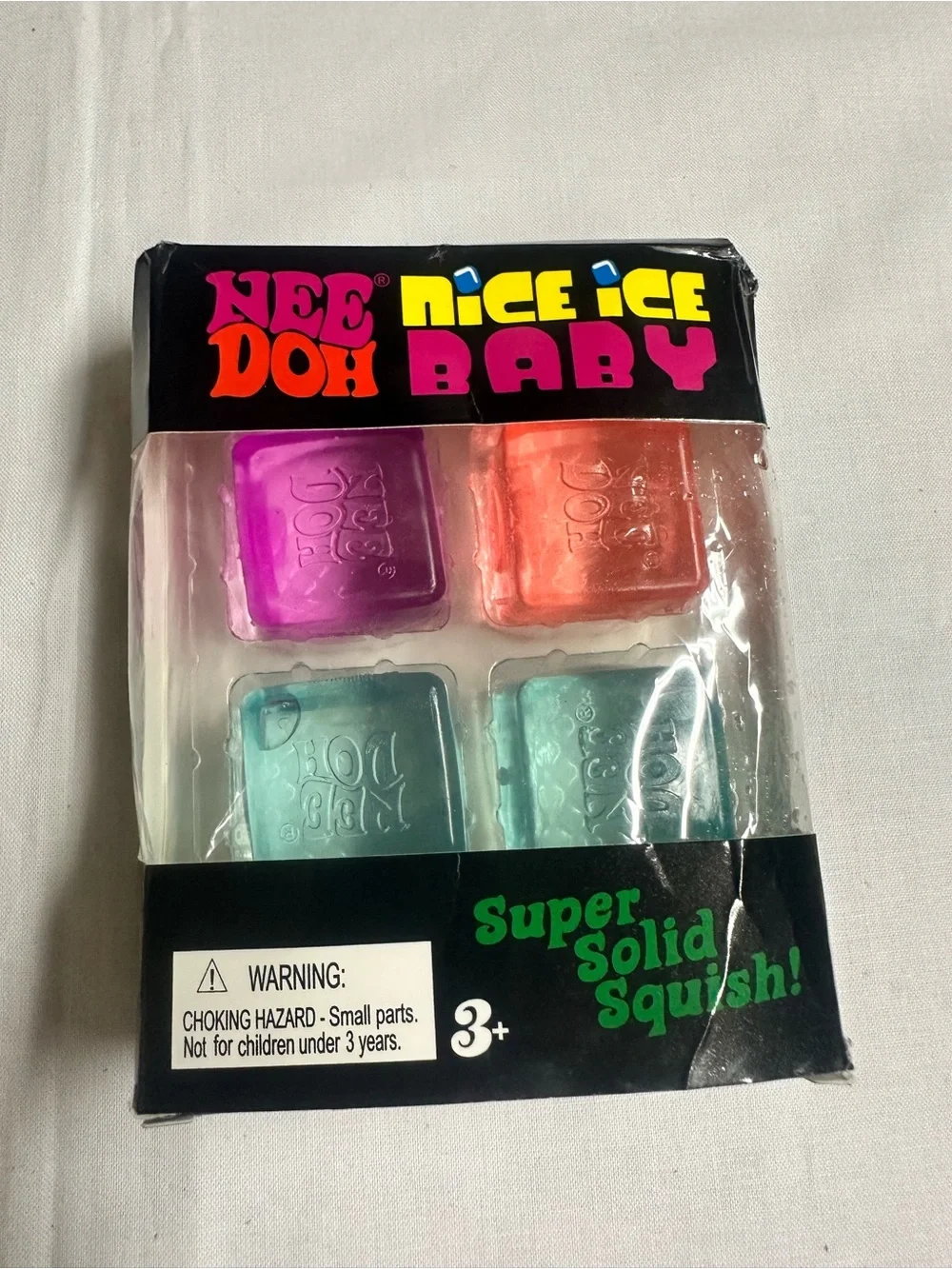 Nice Ice Baby Reusable Squishy Ice Cube Toy Set - Purple, Orange, Teal, Aqua
